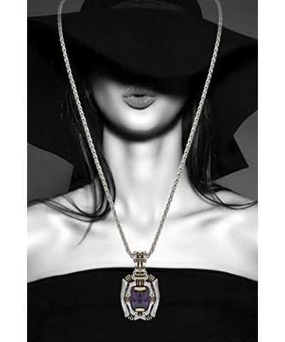 Purple Enhancer Cubic-Zirconia Pendant 18" Necklace Made In The USA $68.20 Pendants