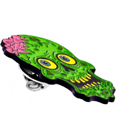 Green Zombie Skull and Brains Horror Halloween Enamel Lapel Pin 5 Pack Green Zombie Skull $6.19 Brooches & Pins