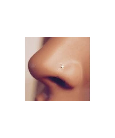 14k Real Gold Simple Flat Circle Nose Stud - 20g nose ring - nose piercings - nose rings studs - hypoallergenic nose studs Ye...