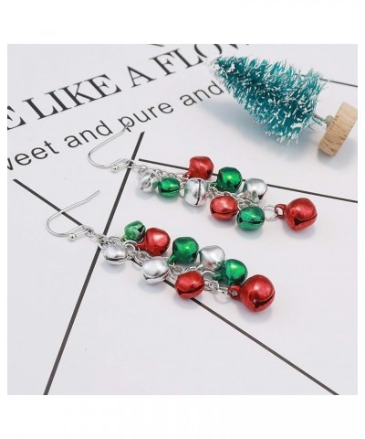 4 Pairs Christmas Drop Dangle Earrings Set Gifts for Women Including Christmas Tree Bells Snowflake Snowman Snowflake Snowman...