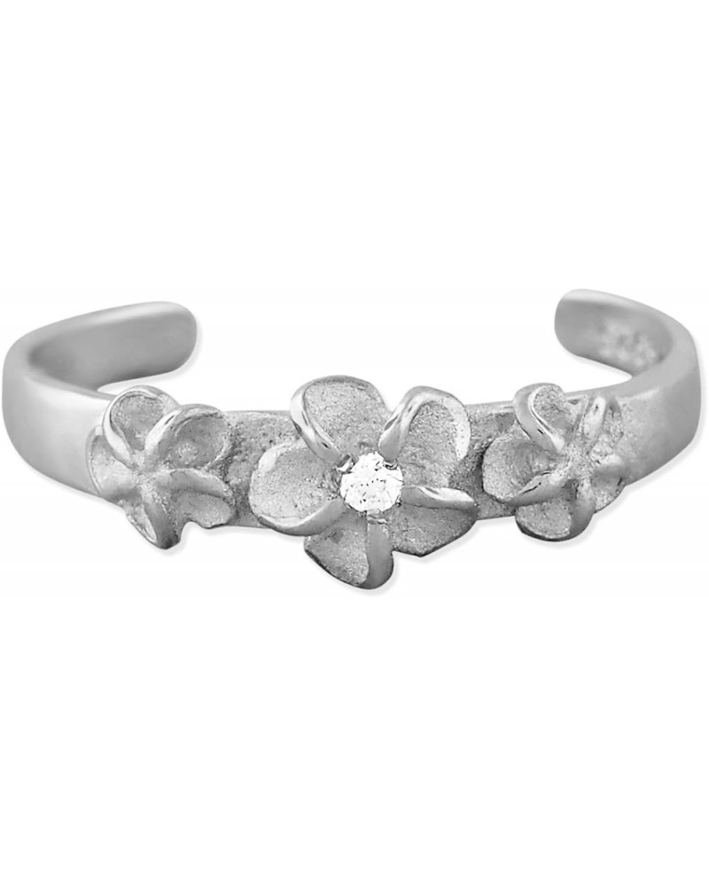 Sterling Silver 3 Plumeria Toe Ring 1. Sterling Silver $12.57 Body Jewelry