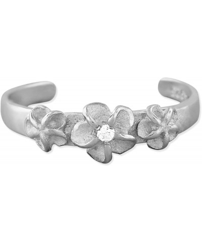 Sterling Silver 3 Plumeria Toe Ring 1. Sterling Silver $12.57 Body Jewelry