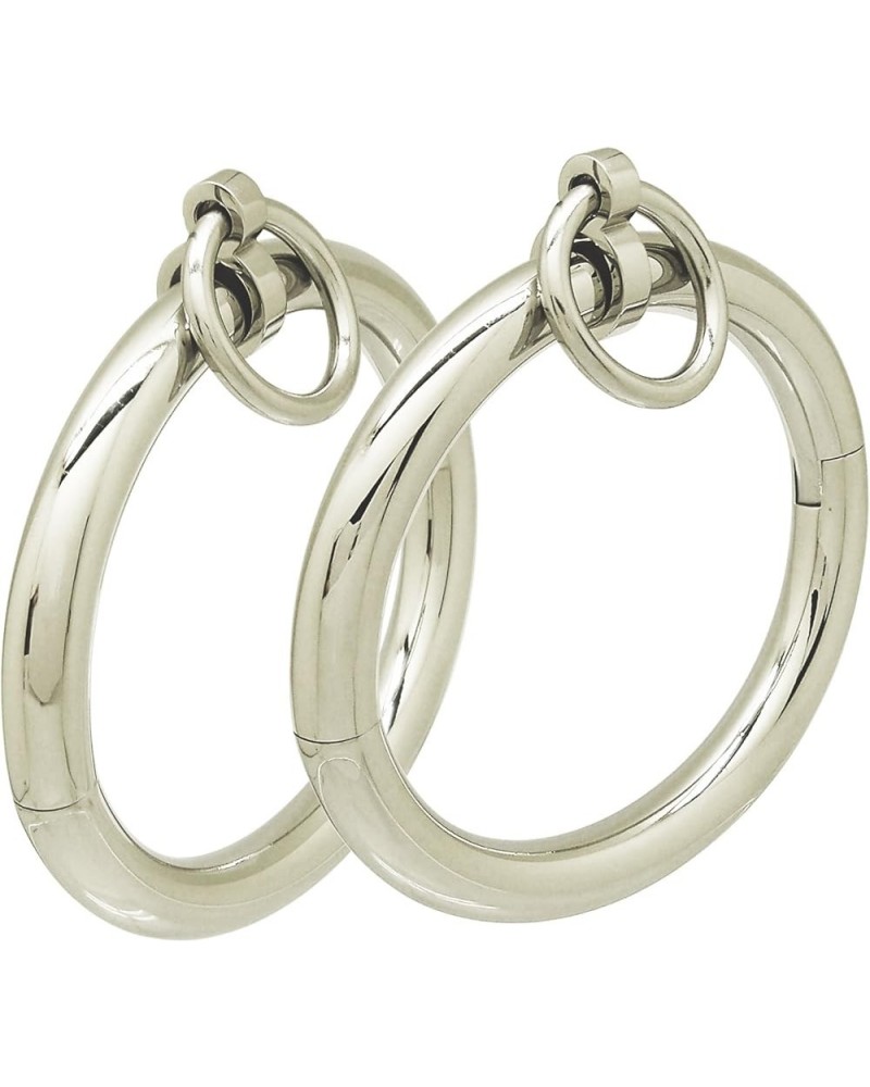 Stainless steel lockable cuff bracelets with removable O ring 65MM X 55MM Polished Silver $19.36 Bracelets