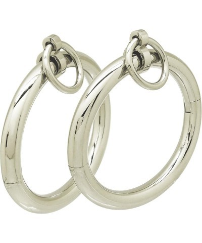 Stainless steel lockable cuff bracelets with removable O ring 65MM X 55MM Polished Silver $19.36 Bracelets