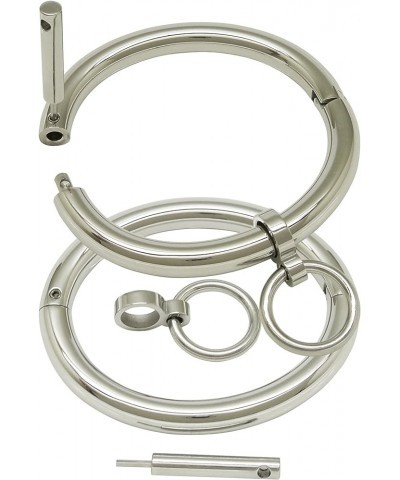 Stainless steel lockable cuff bracelets with removable O ring 65MM X 55MM Polished Silver $19.36 Bracelets