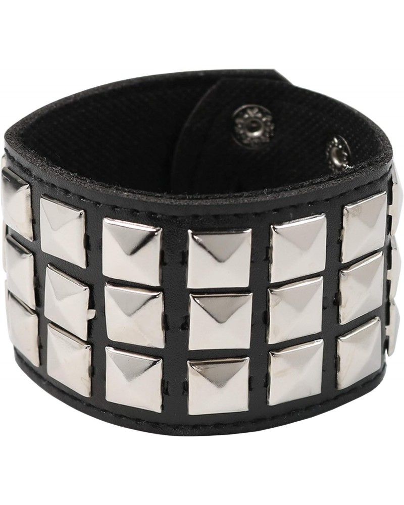 Punk Leather Stud Bracelet - Leather Cuff Biker Bracelet with Studs for Men, Women and Kids $6.62 Bracelets