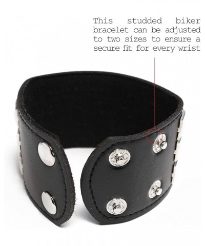 Punk Leather Stud Bracelet - Leather Cuff Biker Bracelet with Studs for Men, Women and Kids $6.62 Bracelets