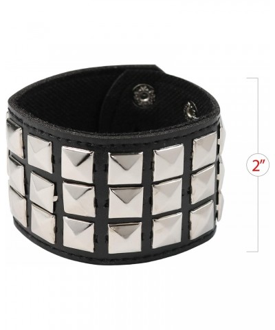 Punk Leather Stud Bracelet - Leather Cuff Biker Bracelet with Studs for Men, Women and Kids $6.62 Bracelets