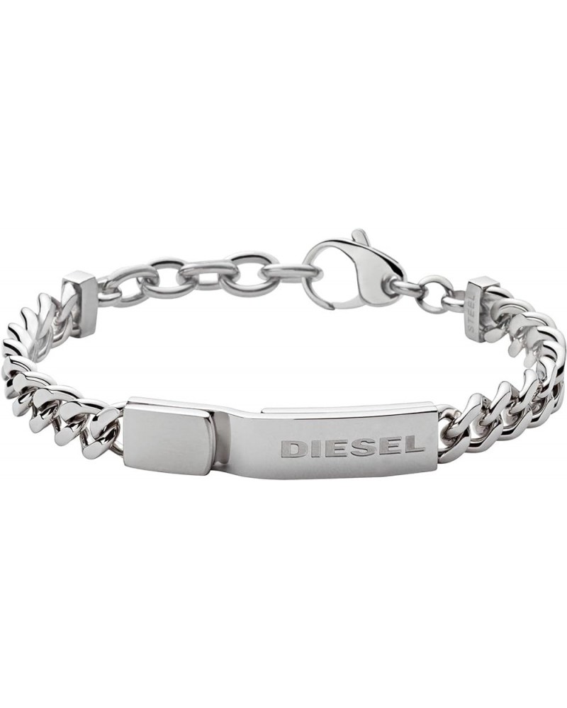 All-Gender Stainless Steel Bracelet Silver Logo ID $39.51 Bracelets