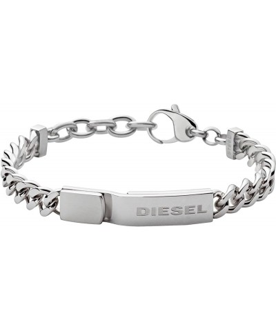 All-Gender Stainless Steel Bracelet Silver Logo ID $39.51 Bracelets