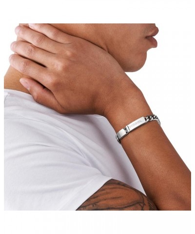 All-Gender Stainless Steel Bracelet Silver Logo ID $39.51 Bracelets