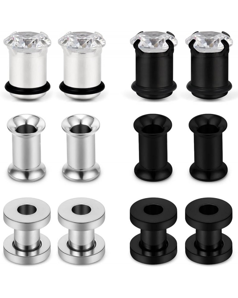 8G 6G 4G 2G 0G 00G 316L Surgical Stainless Steel Ear Gauges Plugs Tunnels Stretching Kit Expander Piercing Jewelry for Women ...