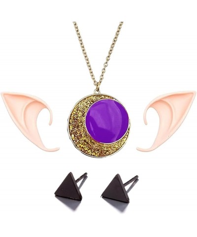 Amity Blight Cosplay Ear + Earrings,Anime Cosplay Elf Ear BlackTriangle Earring Set $12.17 Earrings