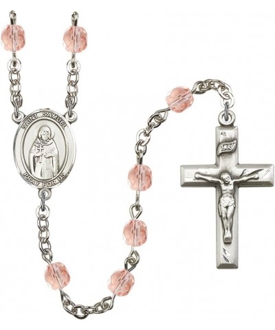 October Birth Month Prayer Bead Rosary with Patron Saint Centerpiece, 19 Inch Saint Samuel $58.84 Necklaces