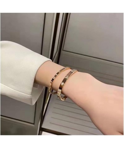 Men Women Bracelet 18K Gold Plated Classic Style Couple Bracelet Jewelry Gifts Christmas Waterproof Summer 22cm No diamonds4 ...