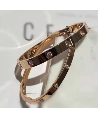 Men Women Bracelet 18K Gold Plated Classic Style Couple Bracelet Jewelry Gifts Christmas Waterproof Summer 22cm No diamonds4 ...