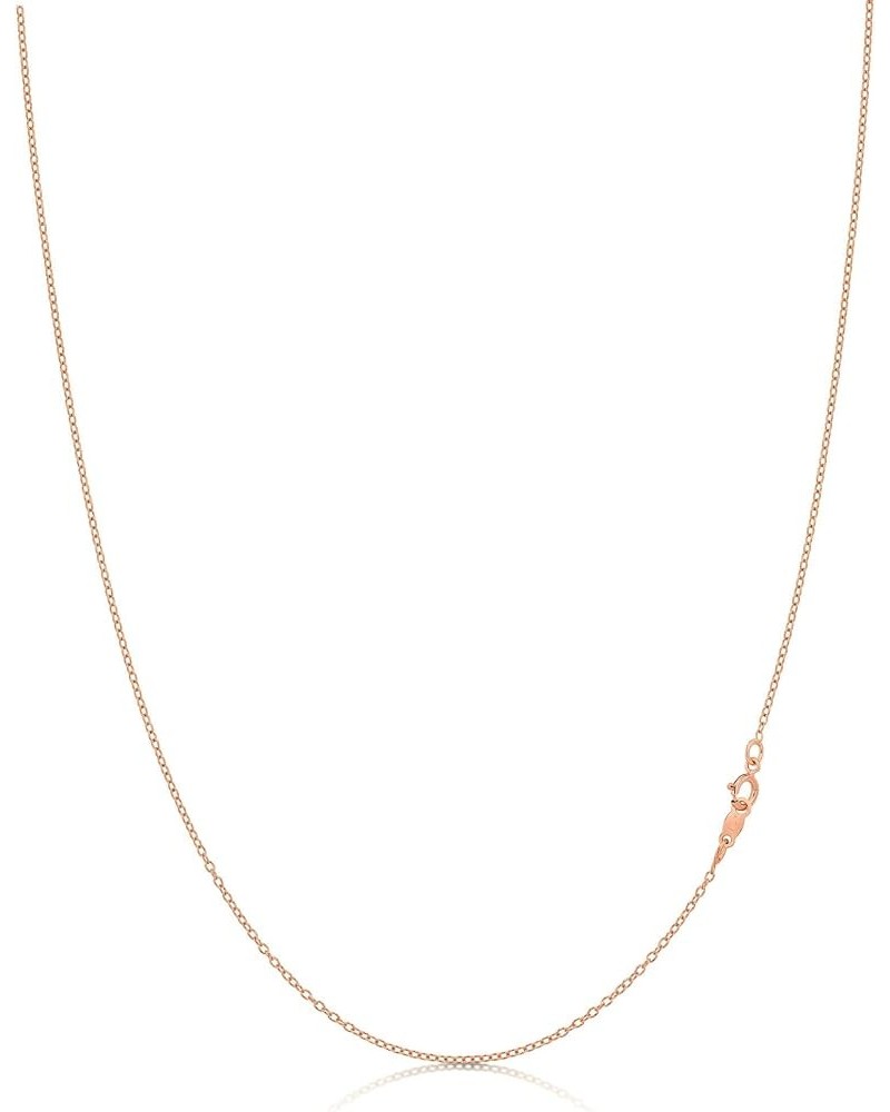 925 Sterling Silver Chain | 16-36 Inch 1.3mm Silver Cable Chain Necklace For Women | Silver, Rose Gold or 18K Gold Necklace C...