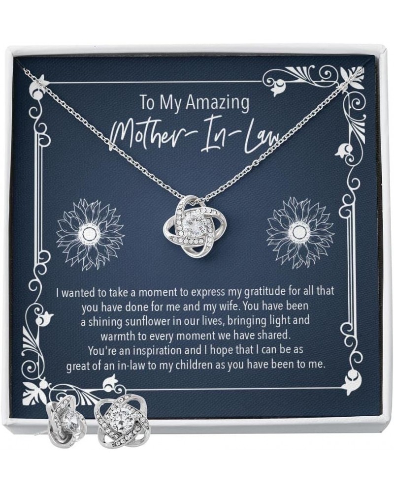 Mother-In-Law Gift Ideas - Womens Pendant Necklaces with Message Cards, TwoTone Box LoveKnotSet-Message Card 18 $41.80 Jewelr...