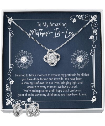 Mother-In-Law Gift Ideas - Womens Pendant Necklaces with Message Cards, TwoTone Box LoveKnotSet-Message Card 18 $41.80 Jewelr...