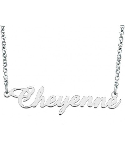 Name Necklace Personalized Custom Any Name 925 Sterling Silver Initial Pendant Jewelry for Women Men Cheyenne $18.80 Necklaces