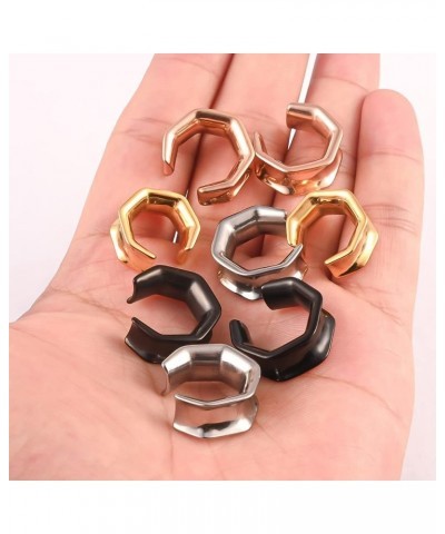 DIY Ear Tunnels Hanger Pendant Stainless Steel Plugs Gauges Stretcher 2g 0g Body Piercing Jewelry 08mm(0G) F-Hexagon $6.71 Bo...