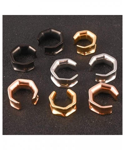 DIY Ear Tunnels Hanger Pendant Stainless Steel Plugs Gauges Stretcher 2g 0g Body Piercing Jewelry 08mm(0G) F-Hexagon $6.71 Bo...