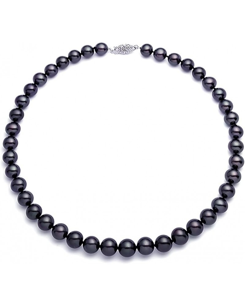 Black Freshwater Cultured Pearl Necklace AAAA Quality (6-6.5mm) 18.0 Inches $46.50 Necklaces