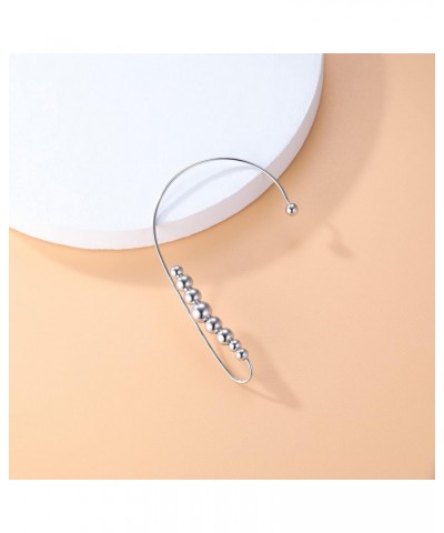 925 Sterling Silver Cuff Earrings Wrap for Women Teen Girls Crawler Earrings No Piercing Clip Around Ear Silver-Pair $12.47 E...