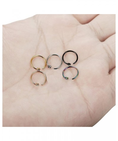 Dearanswer Rhinestone Nose Ring C-Shaped Small Nose Studs Nose Piercing Jewelry Cartilage Hoop Piercing Jewelry for Women Men...