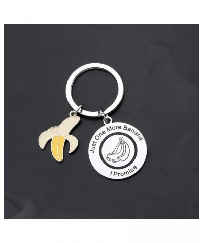 Banana Lover Gift Just One More Banana I Promise Banana Charm Summer Fruit Themed Keychain for Fruit Lovers Silver $6.99 Pend...