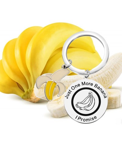 Banana Lover Gift Just One More Banana I Promise Banana Charm Summer Fruit Themed Keychain for Fruit Lovers Silver $6.99 Pend...