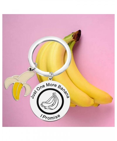 Banana Lover Gift Just One More Banana I Promise Banana Charm Summer Fruit Themed Keychain for Fruit Lovers Silver $6.99 Pend...