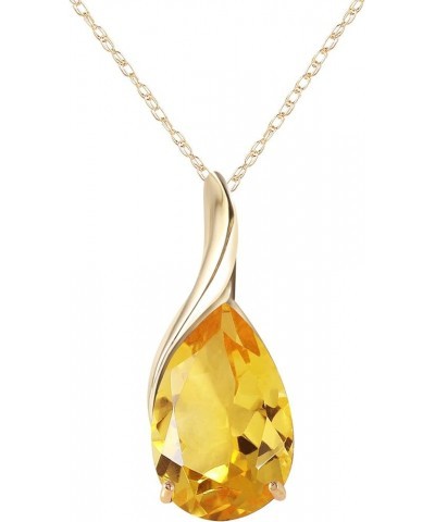 14k Solid Yellow Gold Necklace with Pear-shaped Natural 5 carats Citrine 1627Y 24.0 Inches $116.14 Necklaces