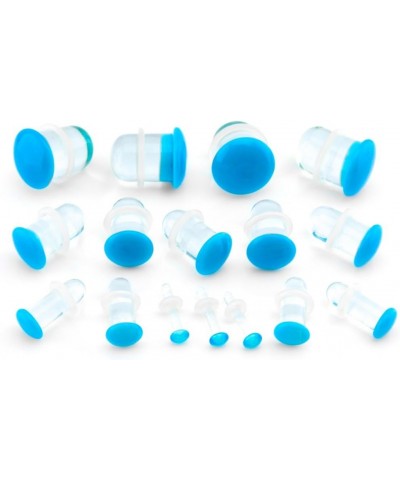 Light Blue Color Front Single Flare Glass Plugs Sizes/Gauges 8G - 00G (1 pair - 2 Pieces) 4G (5mm) $12.66 Body Jewelry