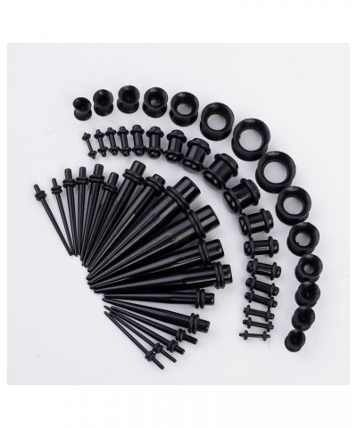 50PCS Acrylic, Silicone Ear Stretching Kit, Lightweight Tapers, Tunnels & Plugs for Starter Expanders - Body Piercing Jewelry...