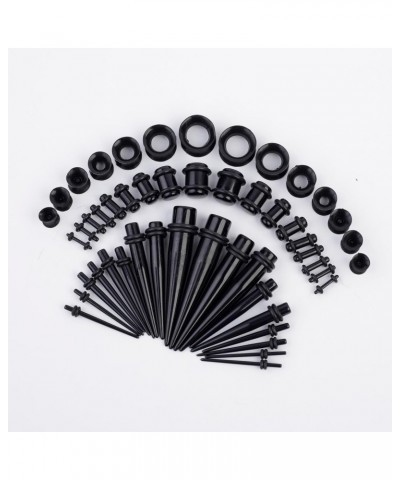 50PCS Acrylic, Silicone Ear Stretching Kit, Lightweight Tapers, Tunnels & Plugs for Starter Expanders - Body Piercing Jewelry...