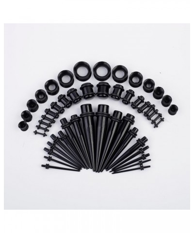 50PCS Acrylic, Silicone Ear Stretching Kit, Lightweight Tapers, Tunnels & Plugs for Starter Expanders - Body Piercing Jewelry...