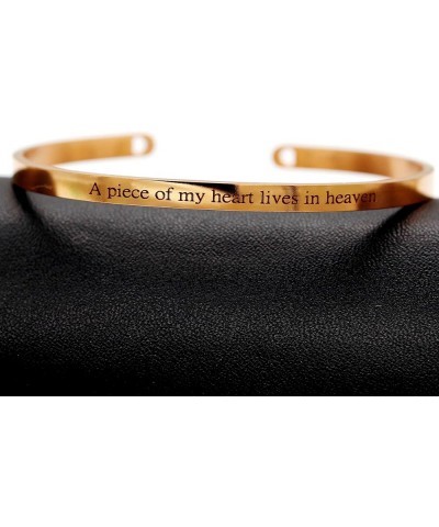 Stainless Steel Inspirational Bracelets for Women Engraved Personalized Mantra Initial Motivational Cuff Bangle Y460 A piece ...