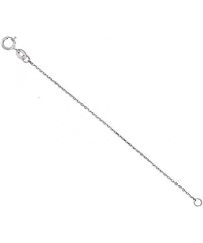 14k White Gold Diamond-Cut Solid Cable Chain Necklace 1.00mm Extender Safety Chain 2.75 Inches $56.29 Necklaces