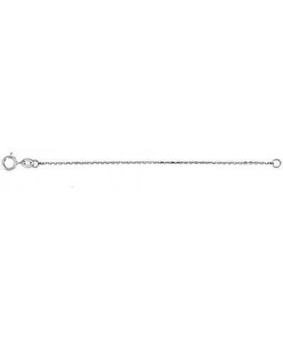 14k White Gold Diamond-Cut Solid Cable Chain Necklace 1.00mm Extender Safety Chain 2.75 Inches $56.29 Necklaces