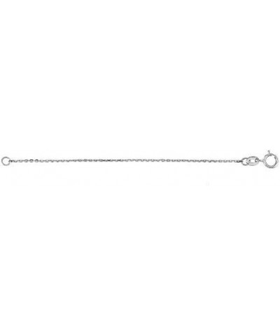 14k White Gold Diamond-Cut Solid Cable Chain Necklace 1.00mm Extender Safety Chain 2.75 Inches $56.29 Necklaces