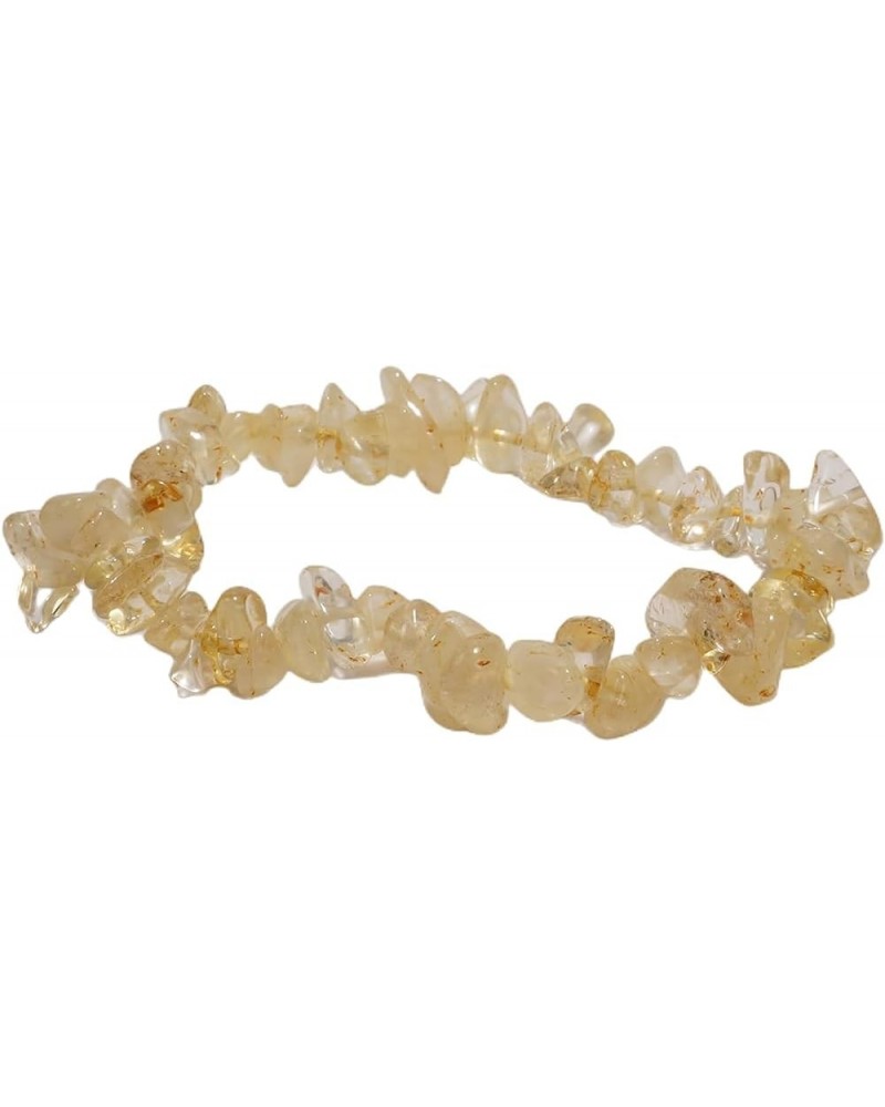 Crystal Bracelets Stretch Bracelet Natural Chakra Healing Chips Stones for Women 08 Citrine $5.71 Bracelets