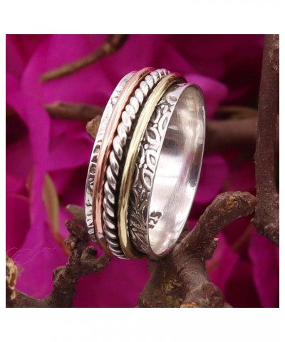 Silver Ring 925 Sterling Silver Spinner Maditation Band Beautiful Ring All Size Men Women Ring Gift Item Statement Handmade J...