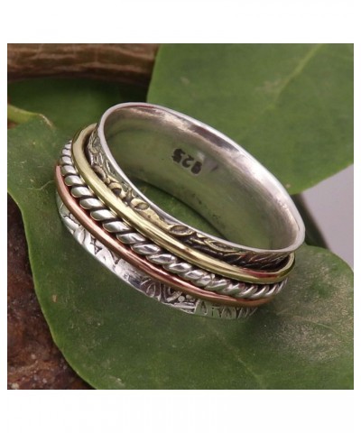 Silver Ring 925 Sterling Silver Spinner Maditation Band Beautiful Ring All Size Men Women Ring Gift Item Statement Handmade J...