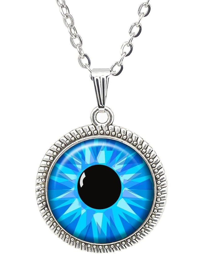 Evil Eye Necklace Cat Eye Handmade Charm Pendant 20 in Chain Personalized Jewelry Gift C $9.87 Necklaces