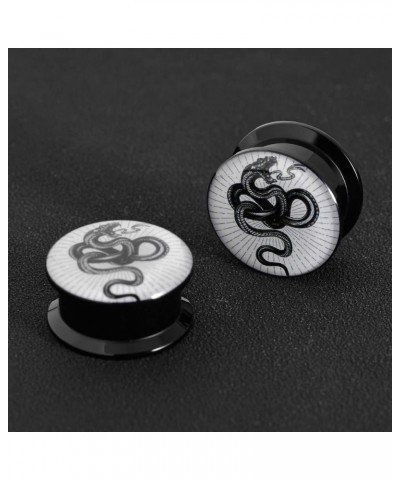 1 Pair Acrylic Solid Screw On Ear Plugs Tunnels Jack Skellington Scream Resin Allergy Free Stretche Nightmare Before Christma...