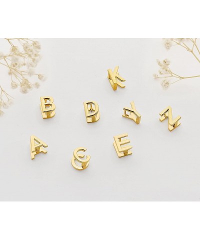 14K Gold Plated Initial Hoop Earrings, Letter A to Z Alphabet Earrings for Women with Gift Box | Minimalist, Tiny Dainty Init...