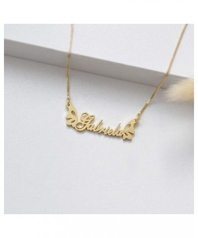 Custom Name Necklace Personalized Nameplte Necklaces for Women Customized Name Necklaces Pendant Jewelry Gifts for Women 15 D...