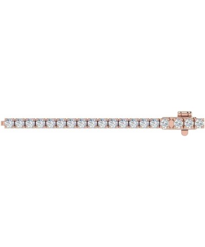 2 to 7 Carat Diamond Tennis Bracelet in 14K Gold (7 Inch) - IGI Certified (I1-I2 Clarity) Rose Gold 2.0 carats $777.10 Bracelets