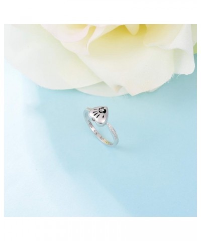 Silver Ashes Urn Ring Memorial Jewelry Rose Flower/Wing/Paw S925 Sterling Ring Holder Engraved Forever Always in My Heart Fun...